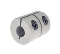 Pangyoo Acoplador de eje rígido, 4mm, 5mm, 6mm, 6,35mm, 8mm, 10mm, 12mm de diámetro, abrazadera D25 L30, acoplamiento de eje de servomotor paso a paso, 1 Uds.(6.35x6.35mm)