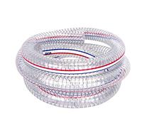 Pangyoo PYouo-Tubo Flexible Tubo Transparente de Alambre de Acero PVC 1M, Manguera Resistente al Aceite de Alta Temperatura Industrial, Pipa de Agua plástica anticongelante (Color : 25mm)