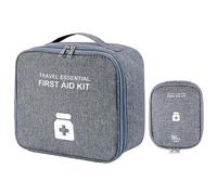 PANHDK 2 bolsas portátiles de primera bolsa de viaje para farmacia, bolsa de almacenamiento de medicamentos