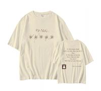Panic Album Camiseta Soporte Impreso Merch Algodón Camisa Unisex(Beige,M)