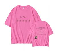 Panic Album Camiseta Soporte Impreso Merch Algodón Camisa Unisex(Pink,2XL)