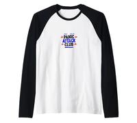 Panic Attack Club - Gráfico Minimalista irónico Camiseta Manga Raglan