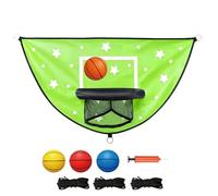 Panier de Basket pour Trampoline - Grand Ensemble de jeu de Dunk rebondissant pour, Structure résistante Avec Fixation sécurisée, Conception Durable pour activité dynamique, Installation Rapid
