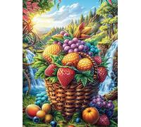 Panier de Fruits Dans le Jardin Fleuri Rompecabezas 1000 Piezas Cartón Resistente para Mayores Animal Planta Reunión Familiar Juegos Desarrollo Lógica Detalle San Valentín Calidad 1000 PCS