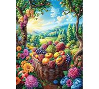 Panier de Fruits Dans le paysage forestier Puzzle 500 Piezas Cartón Blanco Premium para Expertos Mitos fantásticos Eventos Team Building Ejercita La Mente Hobby Y Ocio 500 PCS