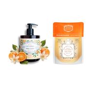 Panier des Sens Jabón Líquido de Manos + Recarga Flor de Azahar, 2 x 500 ml | Dúo jabón de manos | 2 x 500 ml | Botella con dosificador + eco-recarga | Aroma Flor de Azahar