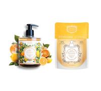 Panier des Sens Jabón Líquido de Manos + Recarga Provenza, 2 x 500 ml | Dúo jabón de manos | 2 x 500 ml | Botella con dosificador + eco-recarga | Aroma Provenza