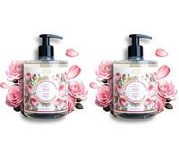 Panier des Sens - Jabón Líquido de Rosa de Marsella - Jabón Líquido de Manos Hidratante - con Aceite de Coco - 97% Ingredientes Naturales - Jabón de Manos Fabricado en Francia - 500ml (Paquete de 2)