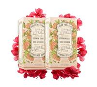Panier des Sens - Jabón Sólido - Jabón para Manos y Cuerpo al Geranio - Con Aceite de Oliva - Cuidado Corporal para Mujeres y Hombres - Natural 97% de Ingredientes Naturales - 2x150g