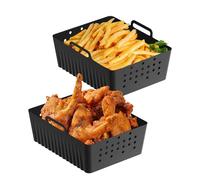 Panier Una frita de silicona es aire, placa una olla de silicona para friteuse es aire, Doublures Carrées Antiadhésives Pour Friteuse al aire | Gadgets de cocina Lavar Au Lave-vaisselle, accesorios