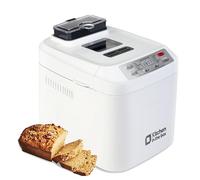 Panificadora de pan,Kitchen in the Box KBM18 Panificadora doméstica 900g, 12 Programas, LCD, Sin Gluten, Dispensador automático, Antiadherente, 3 Niveles, Temporizador 13H + 1H Calor (Blanco)