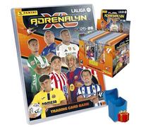 Panini Adrenalyn LaLiga 2025-26, Megapack Edición Básica con 50 sobres adiciones, Álbum Premium con Cartas Exclusivas, Trading Card Game y Deckbox de Regalo para repetidas