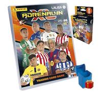 Panini Adrenalyn LaLiga 2025-26, Megapack Edición Básica con 8 sobres adiciones, Álbum Premium con Cartas Exclusivas, Trading Card Game y Deckbox de Regalo para repetidas