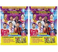 Panini ADRENALYN Ligue 1 McDonald's 2024-2025 Trading Cards Game Starter Pack (1 Carpeta + 4 Fundas + 3 Tarjetas edición Limitada + Checklist + gameboard + guía Oficial), 004843SPAFGD (Paquete de 2)