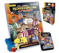 Panini Adrenalyn XL LaLiga 2025-26, Pack Coleccionista con Pocket Box Platinum, Megapack Inicio, 8 Sobres Adicionales y Deck Box, Cartas Coleccionables Fútbol