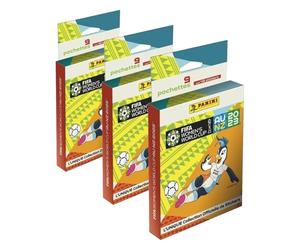 Panini: blíster multiset de fútbol femenino de la FIFA 2023TM, 9 bolsillos, estampado de letras, 004615KBF9 (Paquete de 3)