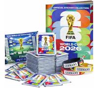 Panini Bolsas XXL para álbum y pegatinas, edición alemana XXL, 1 plan de juego, 3 pulseras de Alemania - Copa Mundial de la FIFA 2026 (10 bolsas / 70 pegatinas)