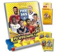 Panini FIFA 365 Adrenalyn 2026, Colección de Cartas, Pack Inicial con Archivador, Diferentes Versiones de Sobres, Deck Box de Regalo para repetidas (Intermedio+16)
