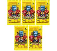 Panini FIFA 365 Adrenalyn XL 2026 Trading Cards - 5 paquetes de refuerzo - Temporada de fútbol 2026 World Clubs y BB-Toy-Trades Toploader