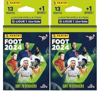 Panini Foot 2024 Ligue 1 Uber Eats Blister 13 bolsas + 1 Offerte, 004623KBF14 (Paquete de 2)