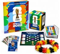 Panini - Juego de pegatinas y álbumes para la Copa Mundial 2026, fútbol 2026, con cadena de flores, álbum, plan de juego (25 bolsas/175 pegatinas)