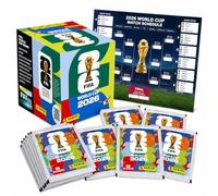 Panini - Juego de pegatinas y planes para la Copa Mundial 2026, diseño de fútbol 2026, con plan de juego (100 bolsas / 700 pegatinas en bolsas individuales)