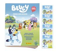 Panini Megapack Lanzamiento Bluey con Álbum y 4 Sobres con 20 Cromos Coleccionables, Stickers, Cartas Coleccionables para niños, Regalo, Cumpleaños