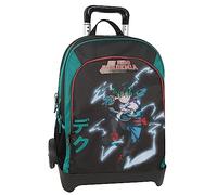 Panini - Mochila con ruedas unisex para niños y adolescentes, negro/verde, talla única, negro/verde, Talla única, Casual
