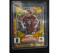 Panini Monopoly World Cup 2026 Christine Sinclair Canada Gold Cracked Ice SP Card No. 100