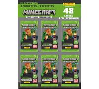 Panini- Steve Minecraft 2 Trading Cards Pack 3 Bolsas compradas + 3 Ofertas, Color Verde (004311SPEF)