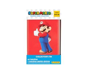 Panini Super Mario TC - Caja de Metal (8 Fundas y 3 Tarjetas de edición Limitada aleatoria