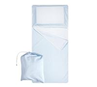 Panini Tessuti Saco de Dormir de Verano y Saco de guardería para bebés de 2 a 6 años - Tejido Acolchado 100% algodón, para Dormir en la guardería y en casa Saco de Dormir Cuadrados Azules