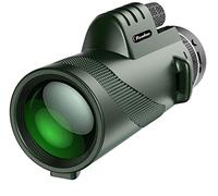 Pankoo Monocular 40x60 HD para observación de aves, senderismo y conciertos, con trípode, adaptador de smartphone, prisma BAK4, colores claros y duradero