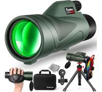 Pankoo Telescopio monocular HD de 12 x 60 para adultos, viene con adaptador para smartphone, correa de mano para trípode, adecuado para observación de aves, deportes, senderismo, viajes