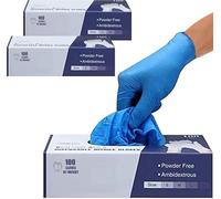 PANKTI Surgicals - Guantes de nitrilo sin polvo, grado alimenticio, guantes de mano, caja de 1000, color azul (1000, XL)
