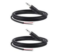 Panlouting 2 Pack | Cable Audio Mono Jack 3.5mm Aux Macho a Cables 2 Pines Positivo Negativo 1 Metro para Altavoces Bocinas PA Escáneres Llaves Morse Ventiladores Reparación Amplificadores