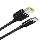 Panlouting Adaptador USB Tipo C a Conector de Punta Delgada Slim Tip PD 100W Cable de Carga Nailon Trenzado 1,8M para Lenovo Ideapad, Yoga, Legion y ThinkPad