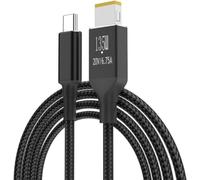 Panlouting Cable de Carga Adaptador USB Tipo C a Slim Tip PD 135W 20V 6,75A USB-C Carga Rápida Nailon Trenzado 2m Cargador para Laptop Portátiles Lenovo Legion Y9000P Y9000K Y7000P