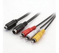 Panlouting Reemplazo Cable AV a RCA compatible con Sony Handycam DCR-SR90 DPP-EX50 HDR-CX7 HDR-FX7 Videocámaras Cable Audio Video VMC 10 Pines VMC-15FS / VMC-30FS
