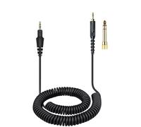 Panlouting Reemplazo Cable de Audio 3.5mm Aux con Extensión Espiral compatible con Auriculares Pioneer DJ HDJ CUE1 HDJ CUE1BT HDJ X5 HDJ X7 HDJ S7 | Incluye Adaptador 6,3mm
