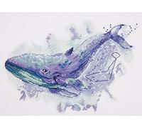 PANNA - kit de punto de cruz contada - La constelación de la ballena - MT-1961 - Manualidades adultos - tela Aida - 23 x 31 cm - Kit bordado