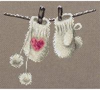 PANNA ZM-7068 - Kit de punto de cruz contado para manoplas (16 x 18,5 cm), diseño de lienzo completo