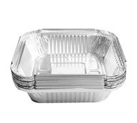 Panne de aluminio rectangular - 20 uds. freidora para lata de horno sartenes de aluminio reciclables para cocina doméstica con alta conductividad de calor