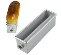 Panne para hornear, sartenes antiadherentes de aleación de aluminio para tostadas - sartén de pan de horno larga con tubo extraíble para plátano, tartas de queso, sándwich, pan y pastel de carne