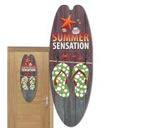 Panneau mural de planche de surf- décor de planche de surf d'été, Décoration murale en bois, pièce maîtress | ornement d'été,Accessoire de sur le thème de la plage pour