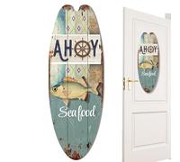 Panneau mural de planche de surf- décor de planche de surf d'été, Décoration murale en bois, pièce maîtress | ornement d'été,Accessoire de sur le thème de la plage pour
