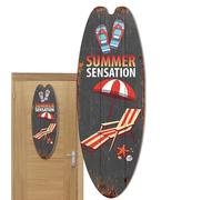 Panneau mural de planche de surf- décor de planche de surf d'été, Décoration murale en bois, pièce maîtress | ornement d'été,Accessoire de sur le thème de la plage pour