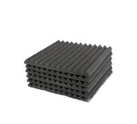 Pannelli fonoassorbenti 100Pcs Studio Acoustic Foam Panel Soundproof Wall Noise Protective Sound Absorption Treatment Room 30x30x2.5cm(Black)