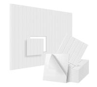 Pannelli fonoassorbenti 12 Pack Square Self-Adhesive Acoustic Panel Sound Proof Vertical Stripe Panels for Wall Ceiling Treatment 300x300x9mm(White)