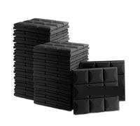 Pannelli fonoassorbenti 24 Pcs Sound Absorbing Panel Acoustic Soundproofing Foam KTV Wall Panels Absorcion for Door(MGT-Black,High Density)